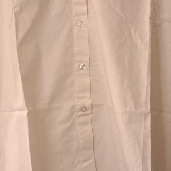 Truth + Style White Dolman Woven Sleeve Shirt w/Shark Bite Hem White/XS NWOT - Picture 8 of 15
